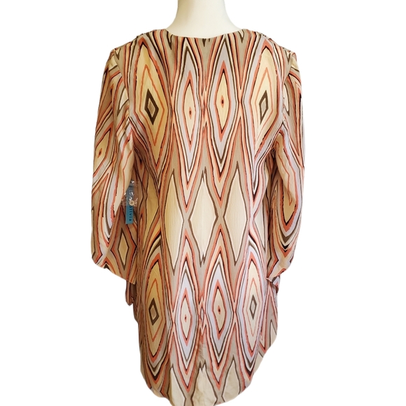 NWT Alice + Olivia Angel Flutter Silk Sleeve Tunic - Picture 8 of 11